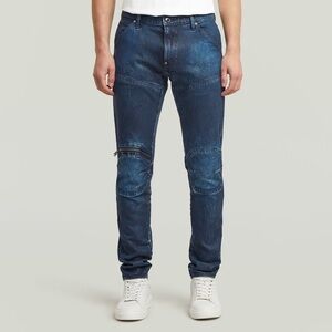 G-Star Men's 3D Zip Knee Skinny Jeans dark blue